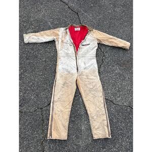 VTG 70s Key Outerwear Coveralls jumpsuit  thrashed faded insulated mechanic work